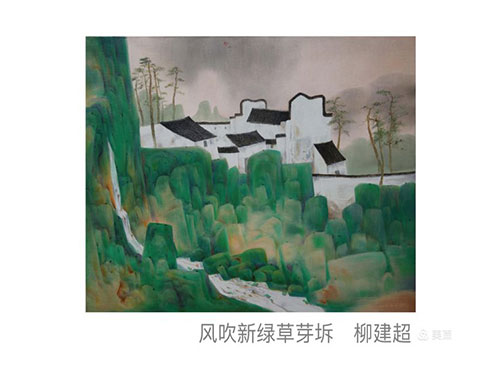 风吹新绿草芽坼